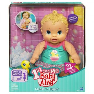 Baby Alive 1st for Me Baby Alive Splash N Giggle Doll Brand New in 