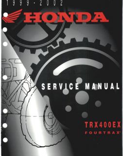 1999 2002 Honda ATV TRX400EX Service Manual