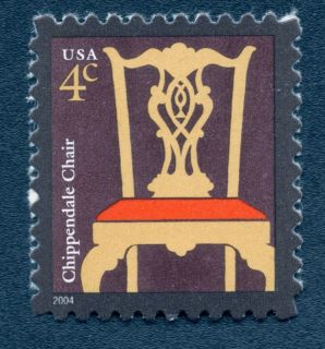 US 3755 Mint NH VF XF 4c Chippendale Chair Plate Single