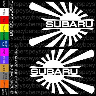 Subaru Rising Sun Stickers Car Vinyl Decals JDM