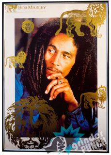 Bob Marley Poster Rasta Lion Reggae Free Plastic Frame 11 5 x 16 