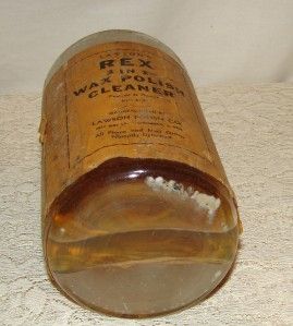 antique 2 glass bottles polish veeco and rex 3 n 1