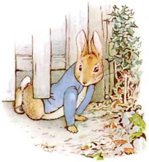 Peter Rabbit watercolor print art picture baby nursery Beatrix Potter 