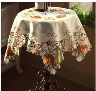 Autumn Harvest Diecut Decorative Table Linens Square Home Decor Accent 