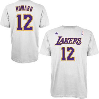Los Angeles Lakers Adidas Dwight Howard White Player Jersey T Shirt Sz 