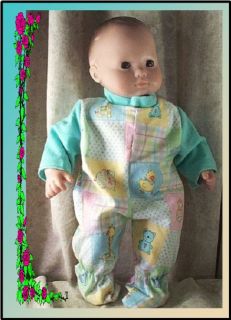 Doll Clothes Baby Pajamas 14 16 inch Fit American Girl Bitty Animals 