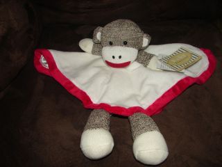 New Baby Starters Sock Monkey Security Blanket