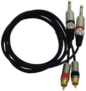   Dual 5 Foot Professional Audio Link Cable 1 4 inch Male to RCA