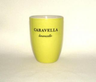 Caravella Limoncello Shot Glass Lemon Yellow Pottery