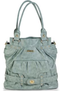 Timi Leslie Faux Leather Baby Diaper Bag Tote Louise Cloud Blue TL 225 
