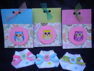 Baby Shower Tea Bag Favors 30 & 30 Dirty Diaper Game Owl Theme Candy 