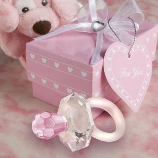 Baby Shower Favors Crystal Pink Pacifier Baby Girl Shower Favors Gifts 
