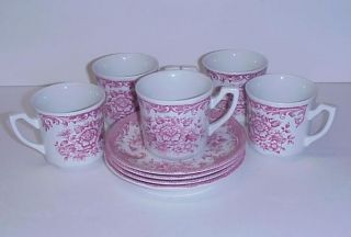Avondale Royal Staffordshire Meakin Cups Saucers Set