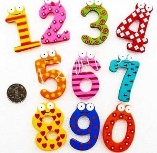 New Baby Toys Fridge Wooden Magnets Holder Set 0 9 Digit