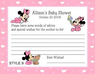 Baby Minnie Mouse Baby Shower Game Pack 1