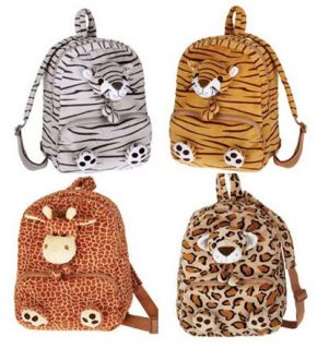 Plush Animal Giraffe Tiger Travel Kids Backpack Bag Toy