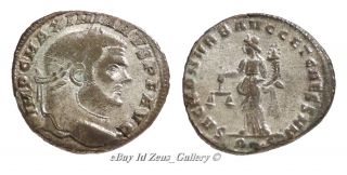 Maximianus as Augustus Rome Mint Ancient Roman Large Silvered Follis 