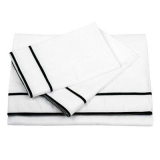 Blissliving Ayanna Black Flat Sheet Pillowcases Queen