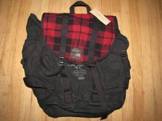 Ralph Lauren Backpack Bag Half Price Canvas with Red Plaid New with 