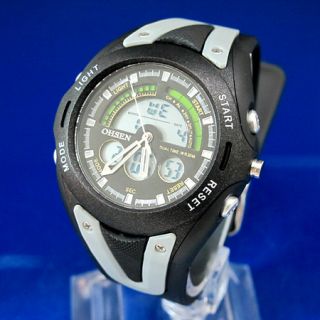  Analog EL Backlight ALARM Chronograph Mens DATE Sport Wrist Watch