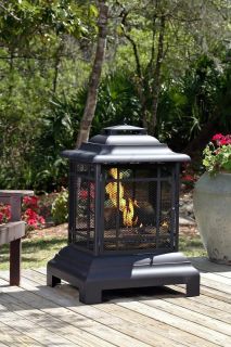 Patio Fireplace Outdoor Backyard Fire Pit Pagoda Style