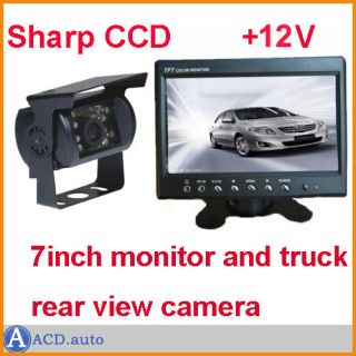   Truck Caravan Rear View Backup Camera System 7 TFT LCD Monitor