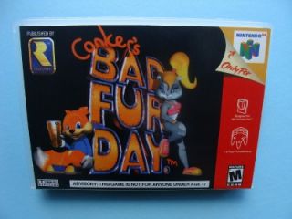 Conkers Bad Fur Day 64 with Collectors Case Box N64 Nintendo 64 2001 