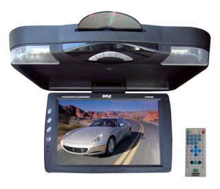 Pyle PLRD143IF 14 1 Flipdown Car Video TV Monitor Bulit in DVD CD  