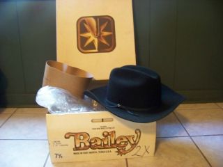 NEW Bailey Lowdown 2X Cowboy Western Hat Size 7 3 8 4 In Longhorn