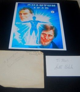 Scott Bakula Dean Stockwell Autographs Great Quantum Leap Print