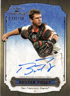 Buster Posey Giants 2012 Topps Five Star on Card Autograph Auto 150 SP 