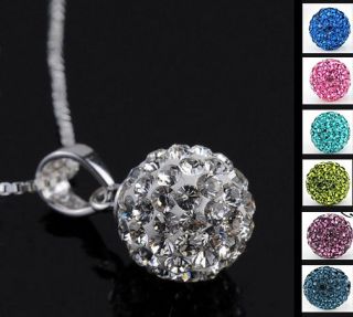   Shamballa Crystal Swarovski Disco Ball Necklace Pendant Chain