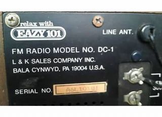   DC 1 Radio Relax w Eazy 101 Bala Cynwyd PA Works Ships Free