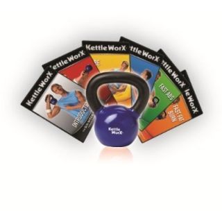   Worx 20 lb Kettle Ball 6 DVDs Eating Guide New Fitness Program