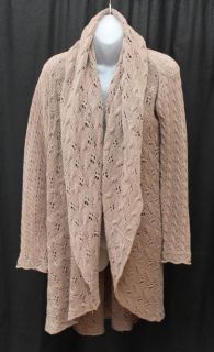 Autumn Cashmere Light Brown Cotton Knit Cardigan Sweater S