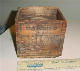 ANTIQUE BAKERS FRUIT EXTRACTS DOVE TAIL BOX PORTLAND MAINE ME.