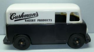 Cushmans Bakery Delivery Truck Bank Vintage Plastic Toy Van Lynn MA 