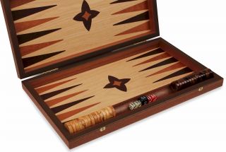 manopoulos olive wood oak backgammon set medium special  price $ 