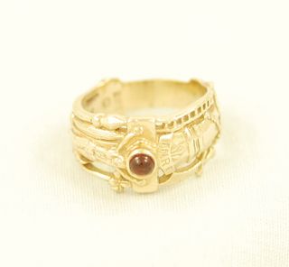 JAMES AVERY Martin Luther Wedding Band 14k Gold and Garnet Ring