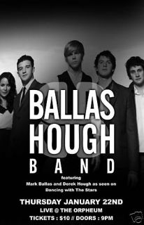 Ballas Hough Band Concert Poster Dancing with The Stars