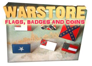 2nd Confederate Flag Metal Pin Badge American Civil War Robert E Lee 