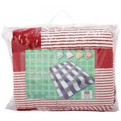 Red White Country Patchwork Quilt 100 Polyester Perfect Christmas Gift 