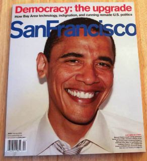 BARACK OBAMA rare SAN FRANCISCO MAGAZINE 2008 ELECTION MINT PERFECT 