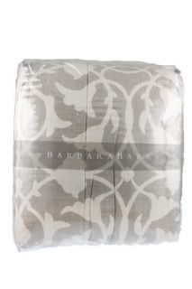 Barbara Barry NEW Poetical Taupe Floral Cotton 3 PC Comforter Set 
