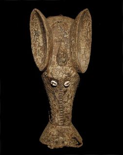 Bamana Bambara Old Jo sama Kun Elephant Head Mask Antique African Art 