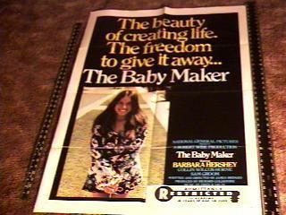 Baby Maker Movie Poster Barbara Hershey Exploitation