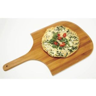    Natural Bamboo Tapered Edge Pizza Paddle Peel Cutting Board Server