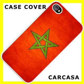 Carcasa Funda iPhone 4 4S Bandera Marruecos Flag Morocco Flag 