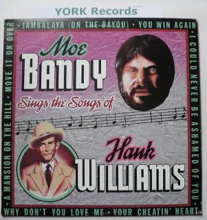 MOE BANDY Sings Hank Williams Ex Con LP Record