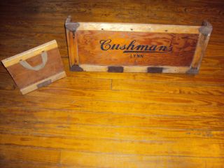 Vtg 1956 Cushmans Bakery Bread Wood Delivery Crate Box 1 Side & End 